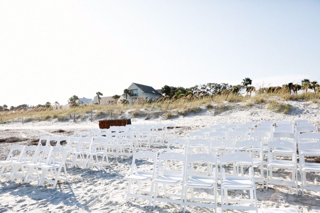 Hilton head beach ceremony chairs